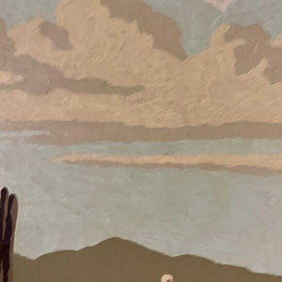 Paint By Numbers Boat and Beach Vintage Framed No Glass 50s 60s Retro Kitsch Art - Picture 4 of 16